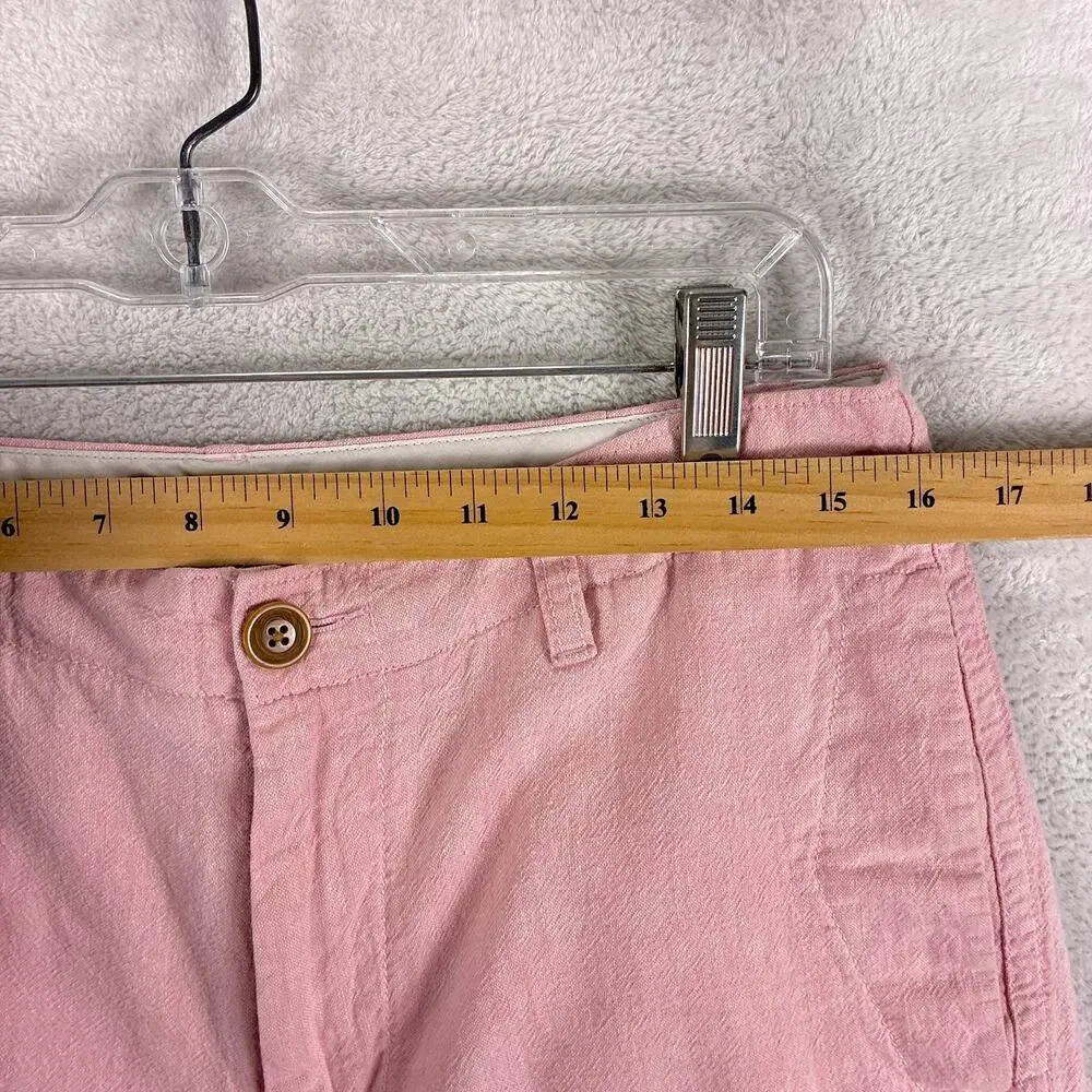 J.Crew Shorts Mens 31 (32) Pink Linen Blend Preppy Beach Hamptons Summer Luxury